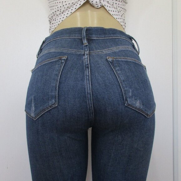FRAME Denim Jeans Size 28 Le High Skinny Distressed - Picture 4 of 13